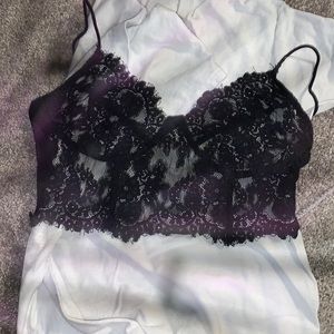 Shein- size small – black least flowers